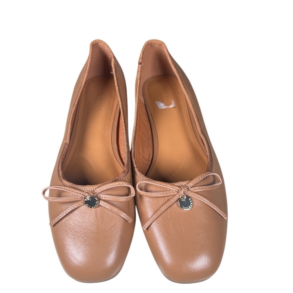 Ted Baker bayana  leather ballerina flat high vamp 10.5 women’s - Picture 2 of 6